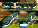 Busmodell (H0) Solaris Urbino 18, Fa. Geldhauser im MVV München, Linie 233 Studentenstadt (VK-Modell)