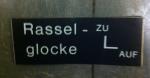 Aufkleber "Rasselglocke Zu / Auf"